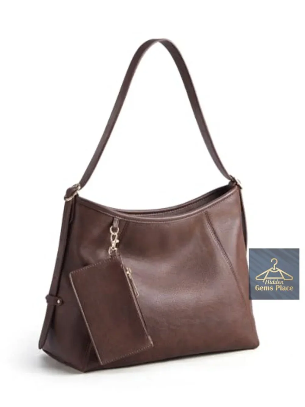 PU Leather Hobo Bag Multi-Pocket Crossbody Shoulder Tote